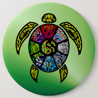 Turtle Ba-Gua 6 Cm Round Badge