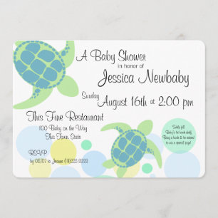 Turtle Baby Shower Invitation