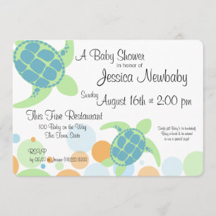 Turtle Baby Shower Invitation