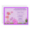 TURTLE Baby Shower Invitation Pond Flamingo PURPLE