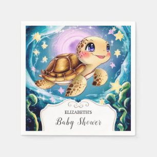 Turtle Baby Shower Napkin