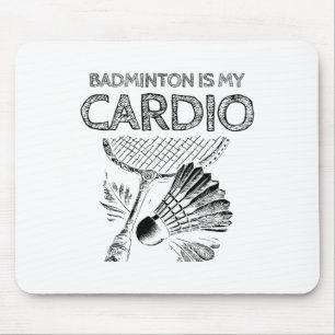 Turtle Badminton Player Shuttle Racket  Mouse Pad
