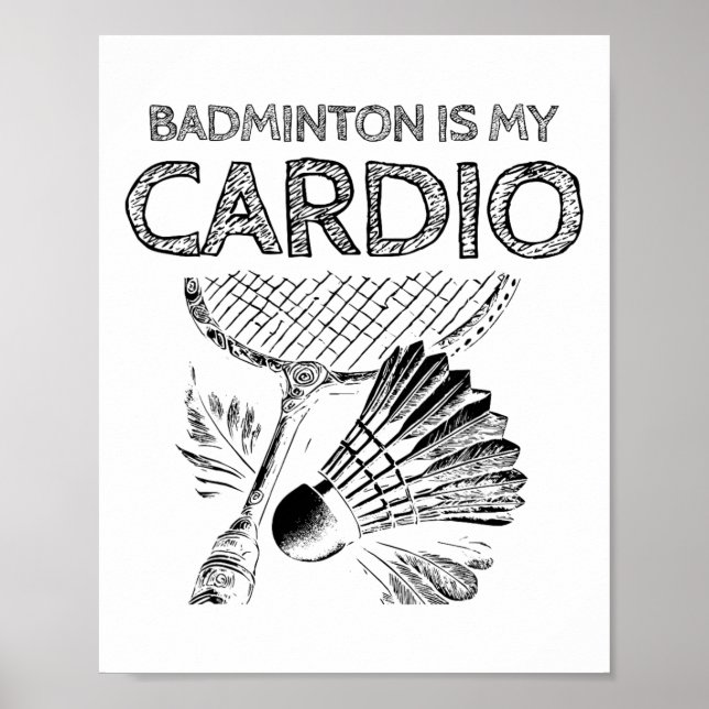 Turtle Badminton Player Shuttle Racket  Poster (Front)