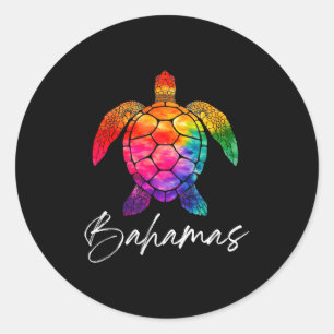 Turtle bahamas souvenir_bahamas  classic round sticker
