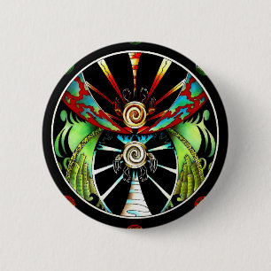 Turtle Balance 6 Cm Round Badge