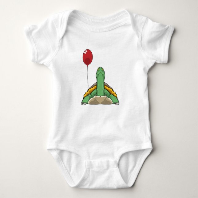 Turtle Balloon Baby Bodysuit (Front)