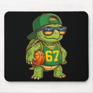 Turtle Basketball 67 Gen Alpha Slang Srts Men Boys Mouse Pad
