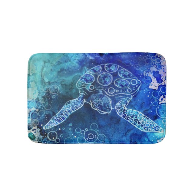 Turtle bath mat, original by miart bath mat (Front)