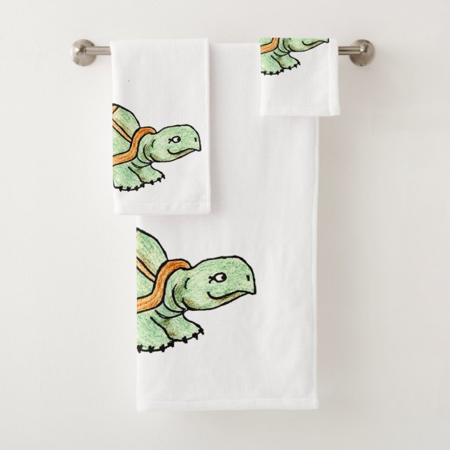 Turtle Bath Towel Set (Insitu)