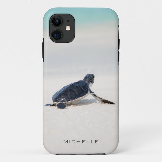Turtle Beach Journey Personalised Name | Nature Case-Mate iPhone Case (Back)