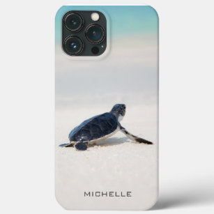 Turtle Beach Journey Personalised Name   Nature iPhone 13 Pro Max Case