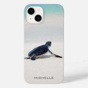 Turtle Beach Journey Personalised Name   Nature Case-Mate iPhone 14 Case