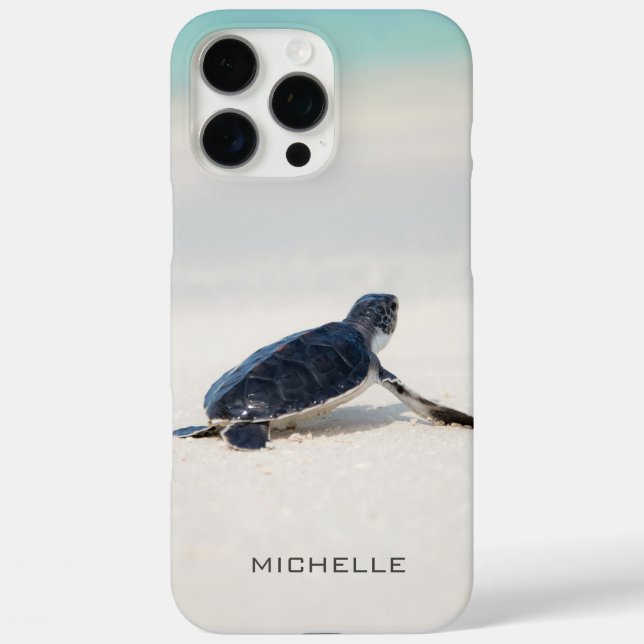 Turtle Beach Journey Personalised Name | Nature Case-Mate iPhone Case (Back)