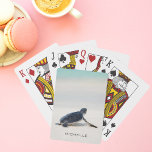Turtle Beach Journey Personalised Name | Nature Playing Cards<br><div class="desc">This design features a baby turtle making it's way to the ocean after being born. Personalise by editing the text in the text box or delete text for no name. #turtle #sealife #ocean #seaturtle #leatherback #beach #sealife #personalised #name #playingcards #games #fun #stockingstuffers #cardgames #poker</div>