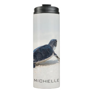 Turtle Beach Journey Personalised Name   Nature Thermal Tumbler
