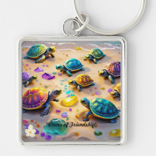 "Turtle Beach Party" Key Ring