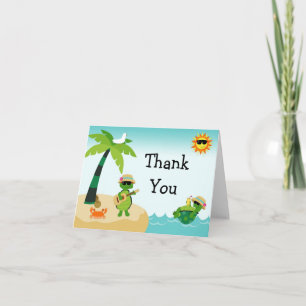Turtle Beach Party Thank You Card