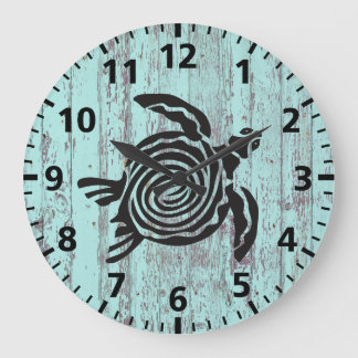 Turtle Beach  Shabby Chic Large Clock