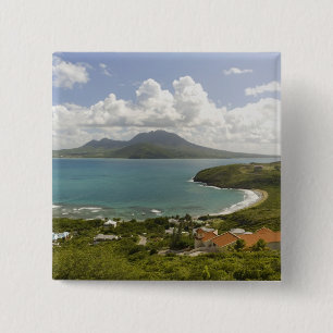 Turtle Beach, southeast peninsula, St Kitts, 15 Cm Square Badge