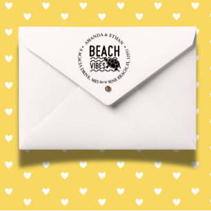 Turtle beach vibe theme self-inking stamp