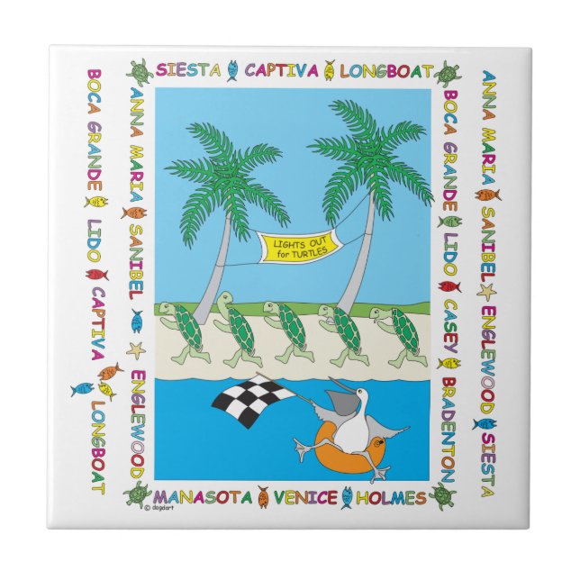 Turtle Beaches Ceramic Tile (Front)