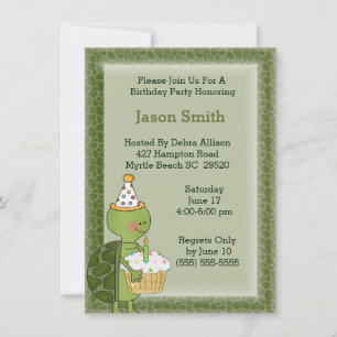 Turtle Birthday Invitation