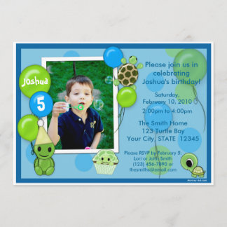 Turtle Birthday Invitation ADORABLE