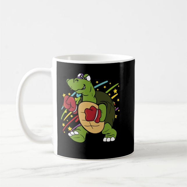Turtle Boxer Boxers Animals Funny Cute Swea Coffee Mug (Left)