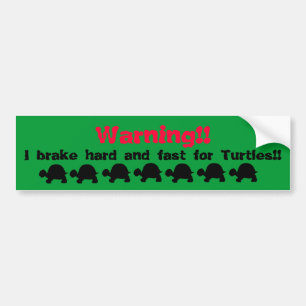 Turtle bumper sticker