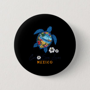 Turtle Cabo San Lucas Mexico Vacation Summer Men W 6 Cm Round Badge