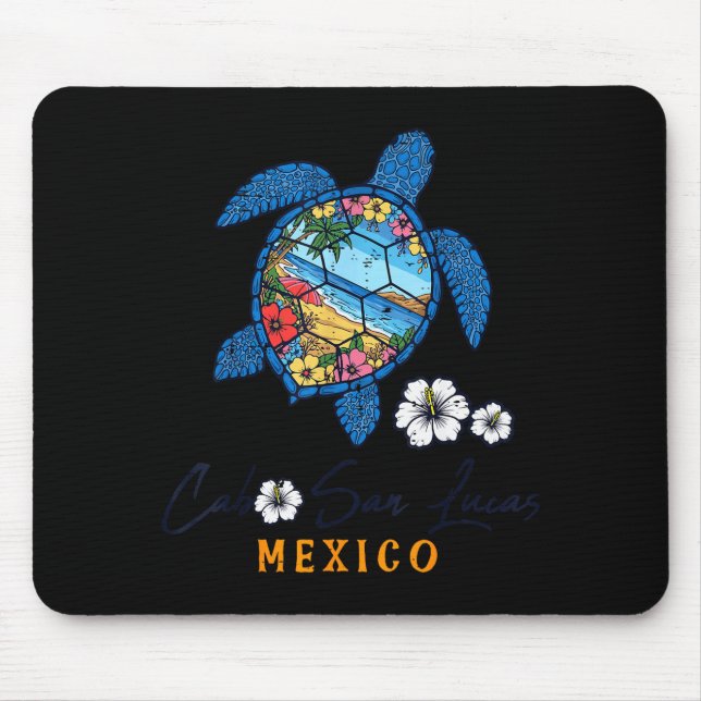 Turtle Cabo San Lucas Mexico Vacation Summer Men W Mouse Pad (Front)