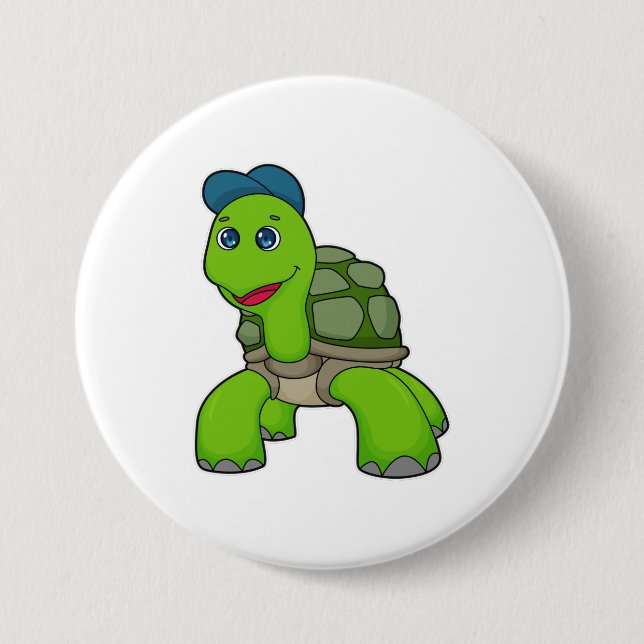 Turtle Cap 7.5 Cm Round Badge (Front)