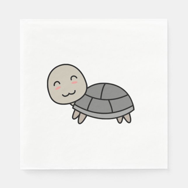 Turtle cartoon animal napkin (Front)