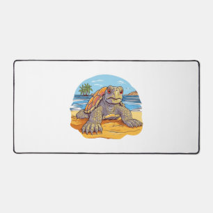 Turtle Cartoon beach Desk Mat