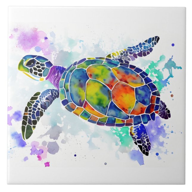 Turtle Ceramic Tile (Front)