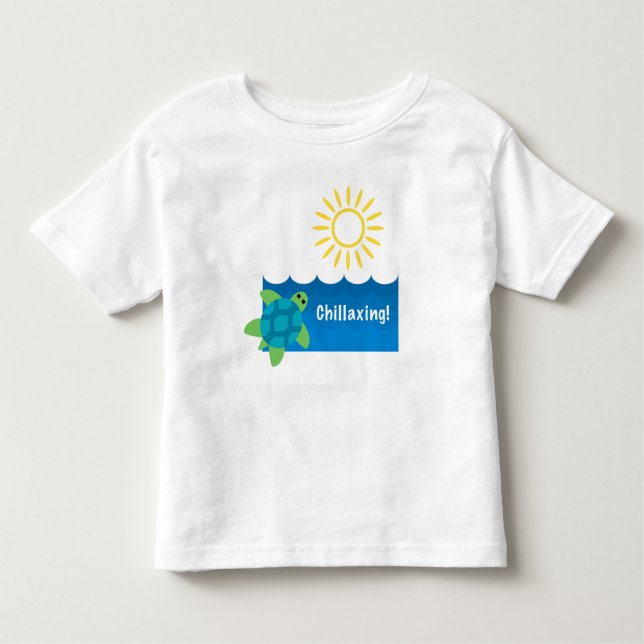 Turtle Chillaxing Design - Toddler Fine Jersey T-S Toddler T-Shirt (Front)