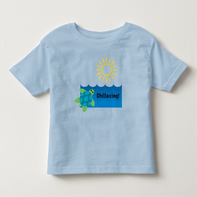 Turtle Chillaxing Design - Toddler Fine Jersey T-S Toddler T-Shirt (Front)