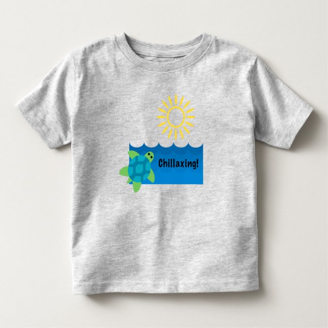 Turtle Chillaxing Design - Toddler Fine Jersey T-S Toddler T-Shirt (Front)
