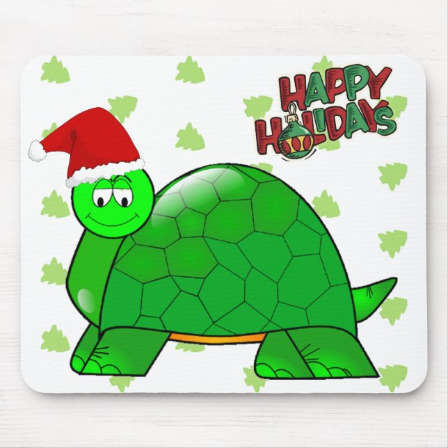 Turtle Christmas Mousepad (Front)