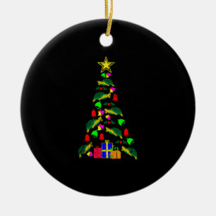 Turtle Christmas tree Ceramic Ornament