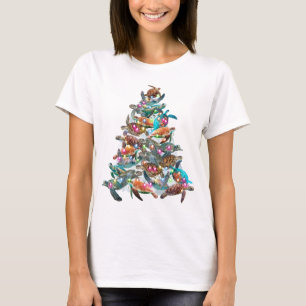 Turtle Christmas Tree Ornament Xmas Tree Toppers T-Shirt