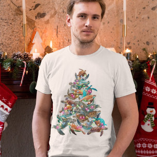 Turtle Christmas Tree Ornament Xmas Tree Toppers T-Shirt