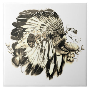 Turtle Clan – Native American Fine Art Ceramic Tile