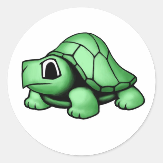 Turtle Classic Round Sticker (Front)