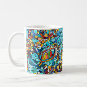 Turtle Colorful  mosaic art Coffee Mug