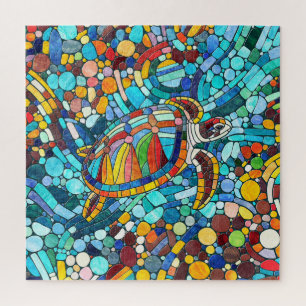 Turtle Colourful  mosaic art Jigsaw Puzzle