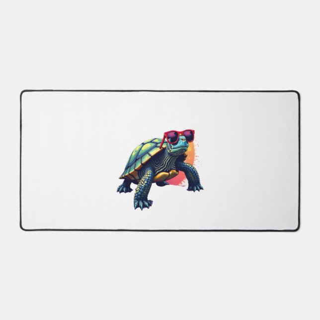 Turtle Colourful Turtle Outfit Mens Turtle Lover T Desk Mat (Front)