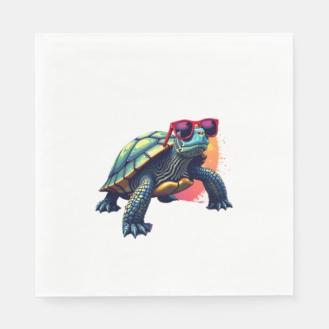 Turtle Colourful Turtle Outfit Mens Turtle Lover T Napkin (Front)