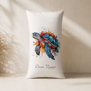 Turtle Cove Coastal Bench Accent Lumbar Cushion