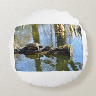 Turtle Cute Animal Office Custom Destiny Destiny'S Round Cushion
